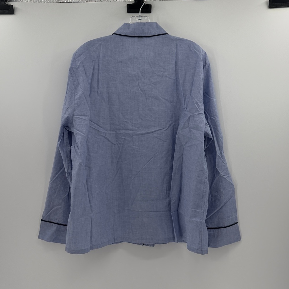 J. Crew Blue Pajama Set with Black Trim - Picture 9 of 9